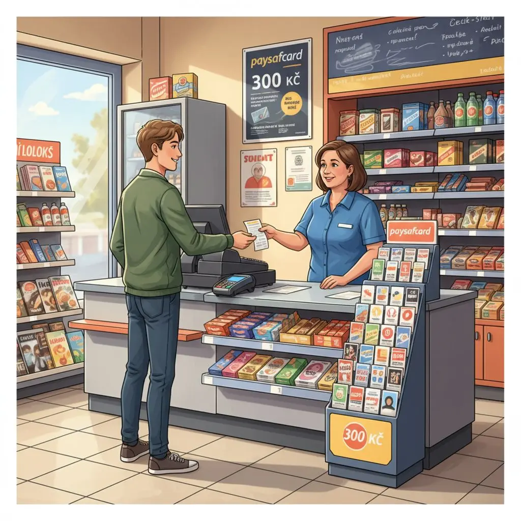 Nákup paysafecard 300 kč v české trafice s převzetím účtenky s PIN kódem